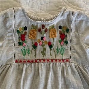 Zara baby embroidered girls shirt 18-24 months